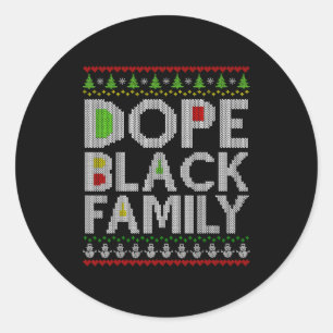 Adesivo Família Negra 2025 Afro Árvore de Natal Papai Noel