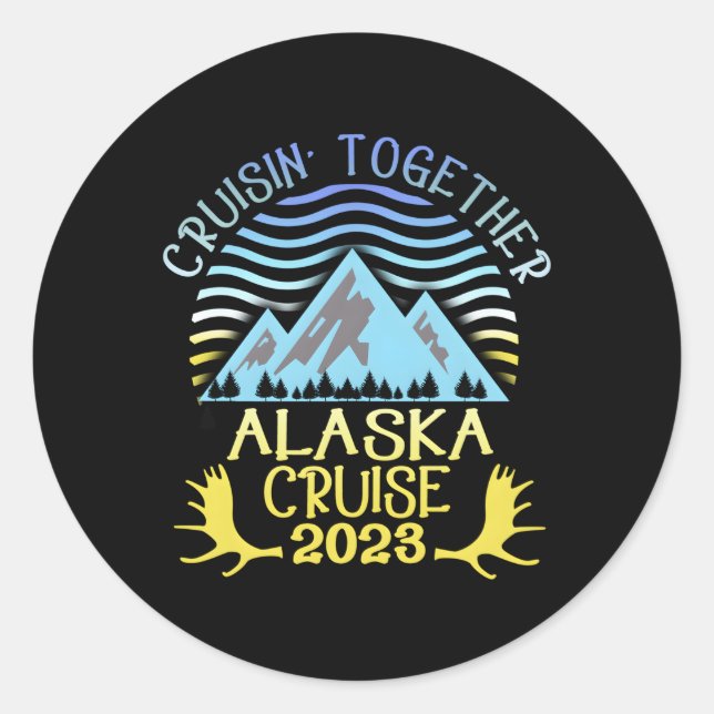 Adesivo Família Ou Férias Do Alaska Cruise 2023 (Frente)