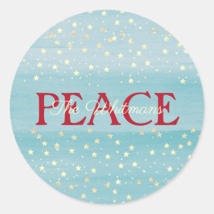 Adesivo Família Peace Christmas