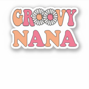 Adesivo Família Retro Groovy Nana Matching