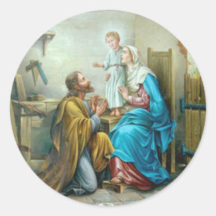 Adesivo Família santamente Jesus Mary St Joseph religioso