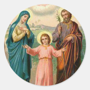 Adesivo Família santamente Jesus Mary St Joseph religioso