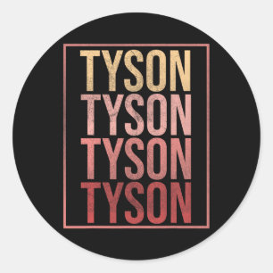Adesivo Família Team Tyson Nome Personalizado Groovy Vinta