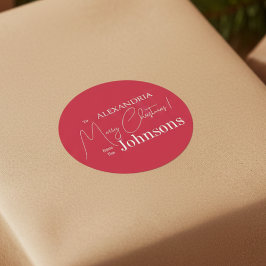 Adesivo Família Vermelha Personalizada de Natal