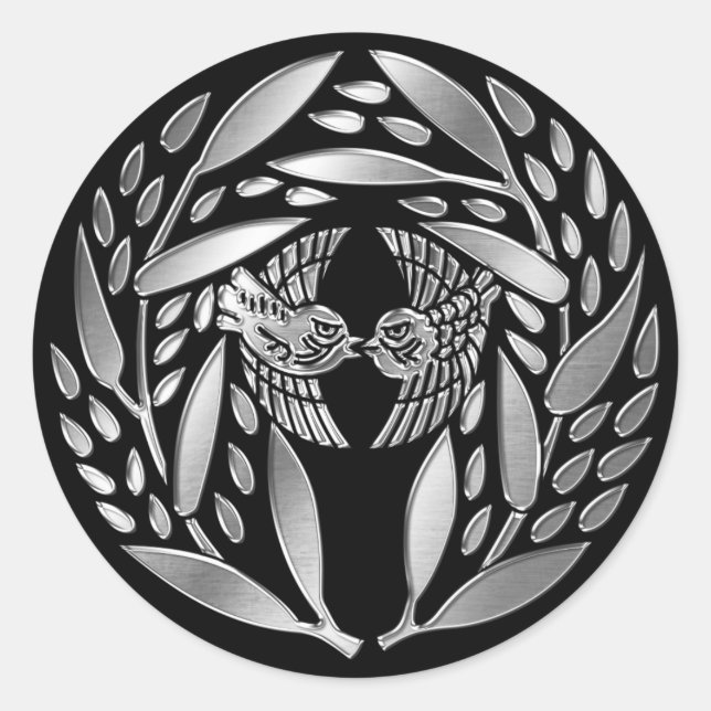 Adesivo Família Yagyu Kamon Silver Chrome (Frente)