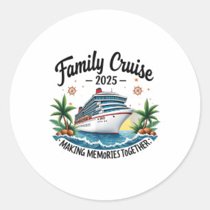 Adesivo Familiar Cruise 2025 Férias Trip Correspondência C