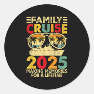 Adesivo Familiar Cruise 2025 Matching Family Tee Summer Va