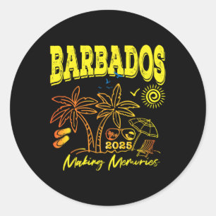 Adesivo Famílias de Barbados Cruise Vacation 2025 Trip Fri