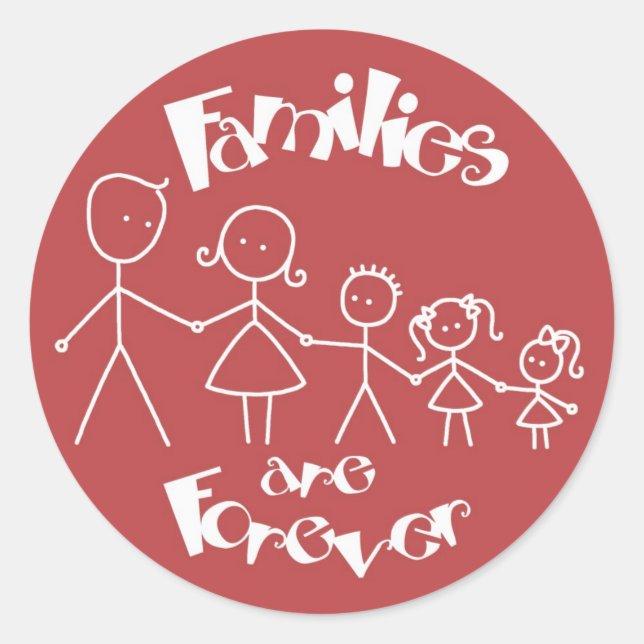 Adesivo Famílias são para sempre (Frente)