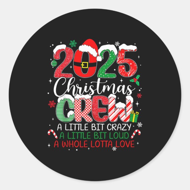 Adesivo Family Christmas Crew 2025 Matching Outfit Xmas Sq (Frente)