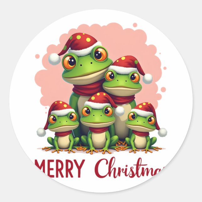 Adesivo Family christmas frogs (3) (Frente)
