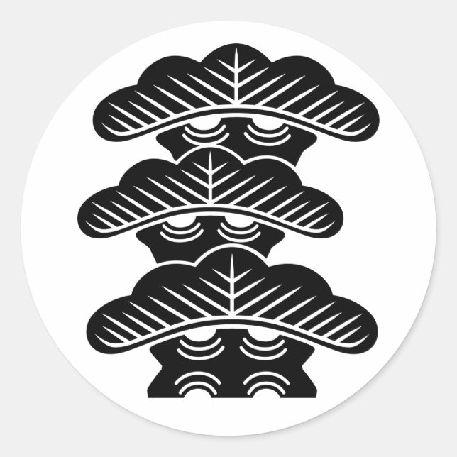 Adesivo [Family Crests] Left-aligned 3tiered pine trees (Frente)
