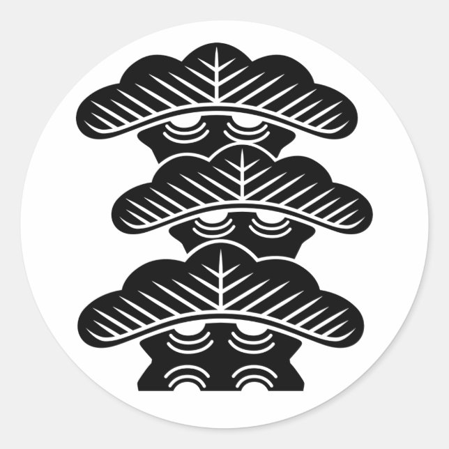 Adesivo [Family Crests] Right-aligned 3tiered pine trees (Frente)