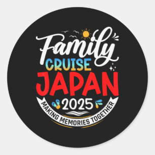 Adesivo Family Cruise Japão 2025 Combinação de Férias Fami