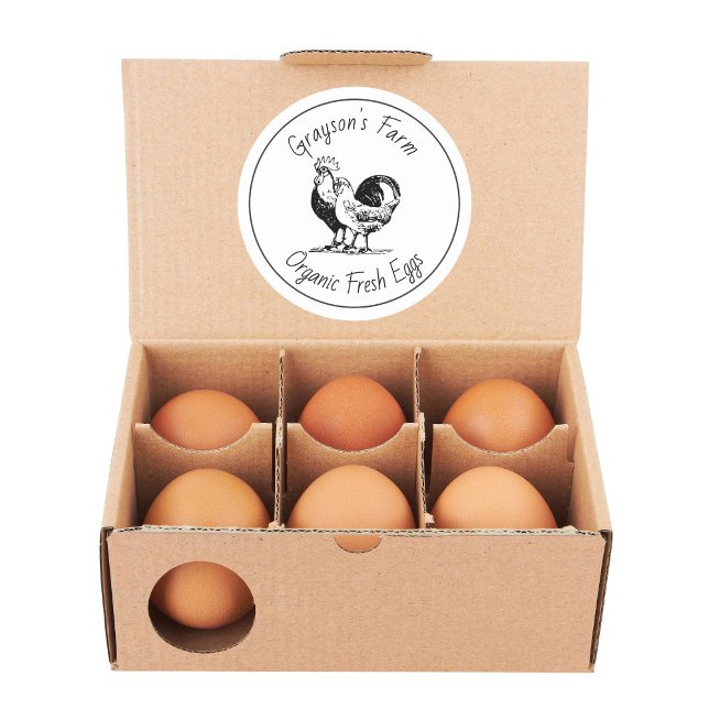 Adesivo Family Farm Organic Fresh Eggs (Criador carregado)