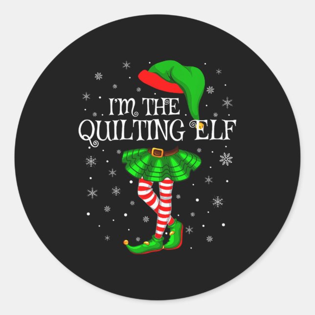 Adesivo Family Matching Women Girls I'm The Quilting Elf C (Frente)