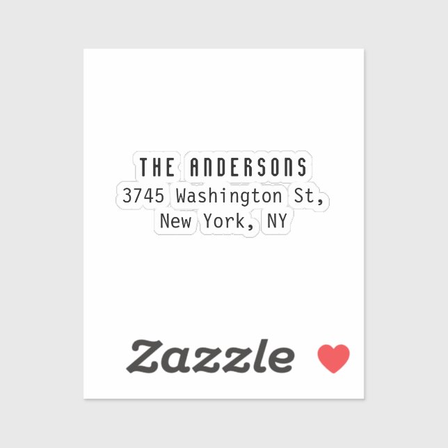 Adesivo Family Name Modern Plain Professional Black White (Folha)