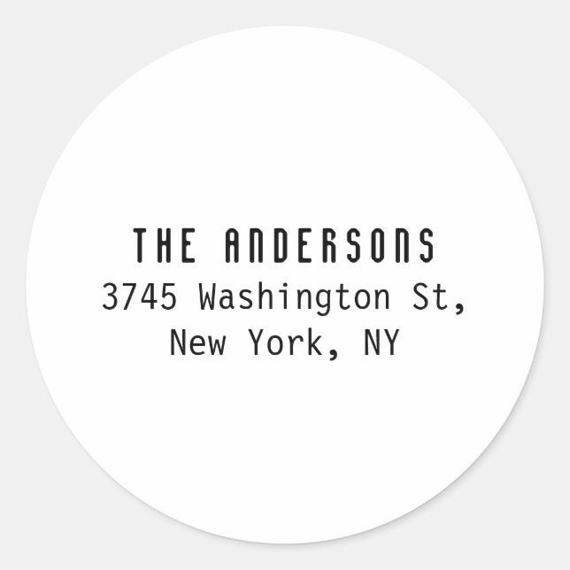 Adesivo Family Name Modern Plain Professional Black White (Frente)