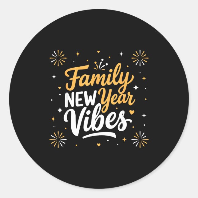 Adesivo Family New Year 2026 Matching Party Crew  (Frente)