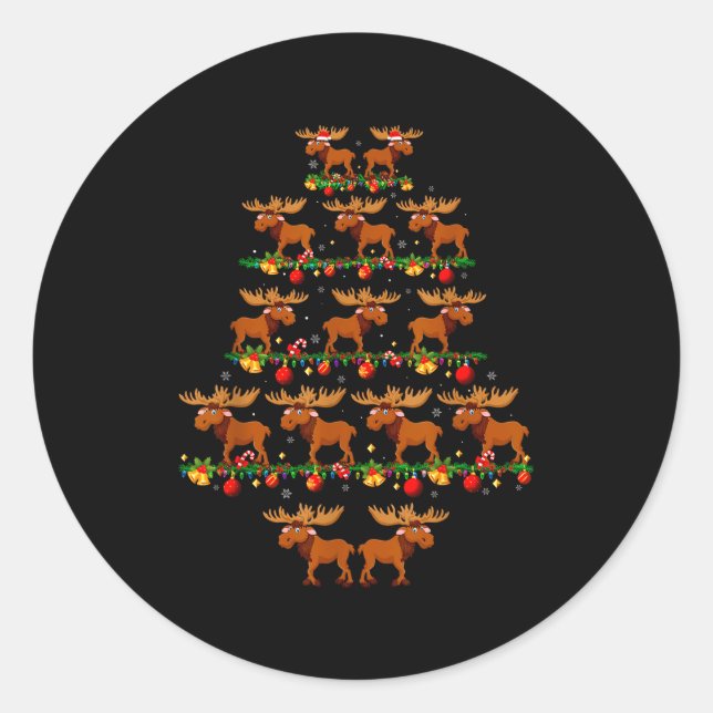 Adesivo Family Pajama Sets Christmas Matching Moose Xmas T (Frente)