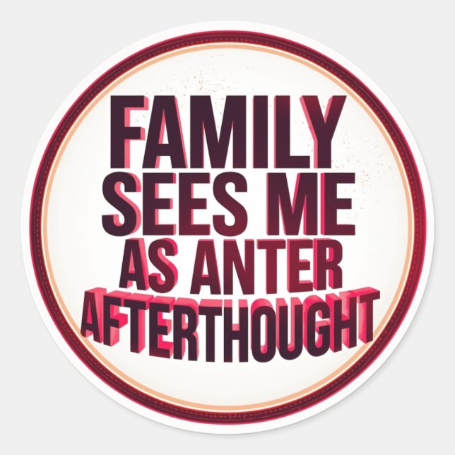 Adesivo Family Sees Me As An Afterthought (Frente)