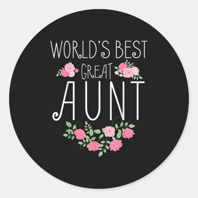 Adesivo Family World's Great Aun Funny Auntie Ever Gift  (Frente)