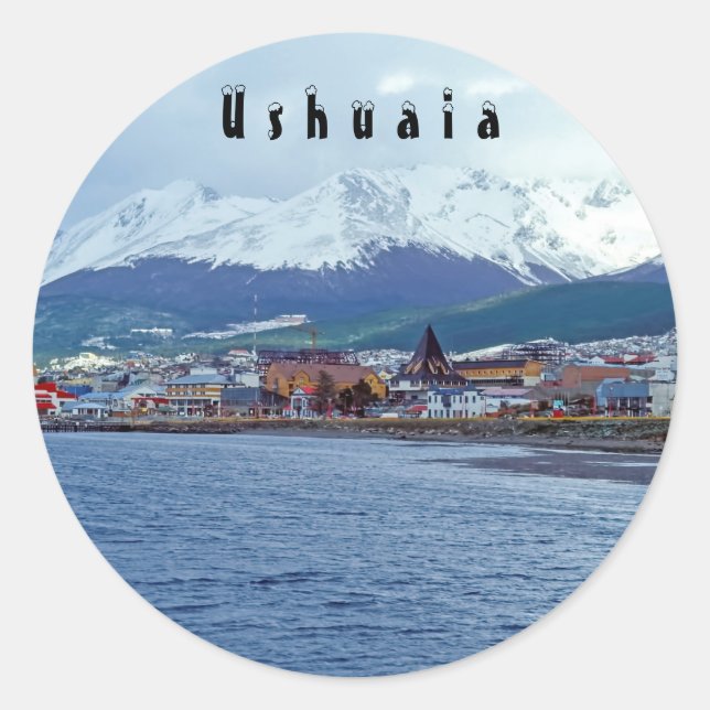 Adesivo Famosos Ushuaia - Tierra del Fuego, Argentina (Frente)