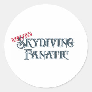 Adesivo Fanático de Skydiving