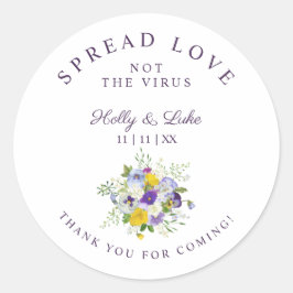 Adesivo Fancy Lilac & Yellow Shades Floral Bouquet Wedding