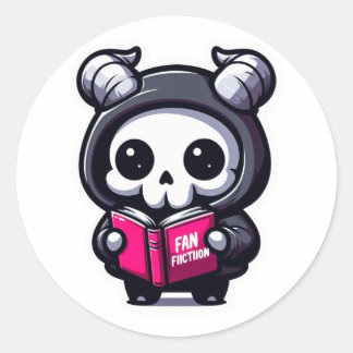 Adesivo Fanficância de Leitura do Crânio Corado