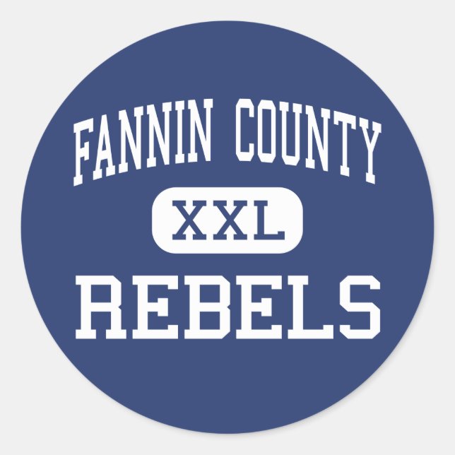 Adesivo Fannin County Rebels Meio Blue Ridge (Frente)