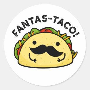 Adesivo Fantas-taco Cute Fantástico Taco Pun