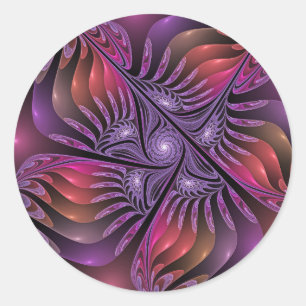 Adesivo Fantasia Abstrata Colorida e Psicodélica Fractal R