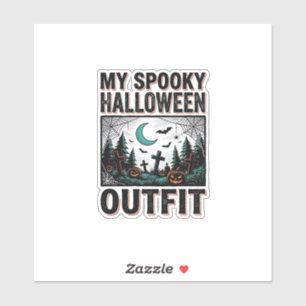 Adesivo Fantasia Assustadora de Halloween Camiseta de Cemi