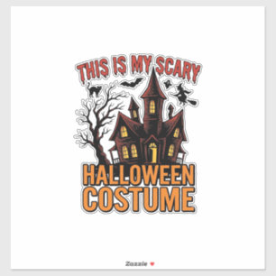 Adesivo Fantasia Assustadora de Halloween Casa Assombrada