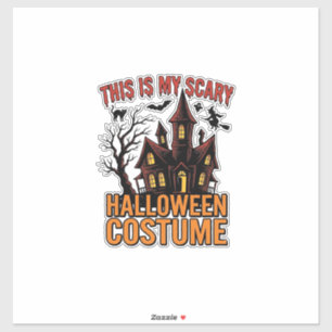 Adesivo Fantasia Assustadora de Halloween Casa Assombrada 