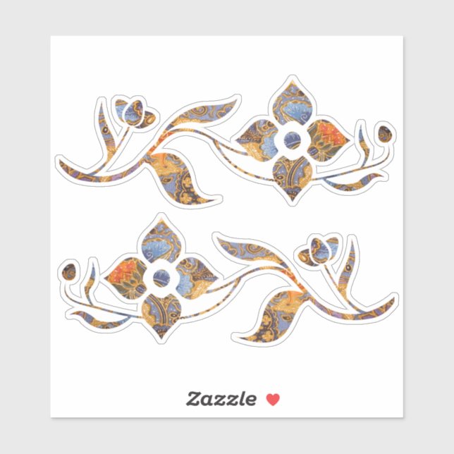 Adesivo Fantasia Batik Flowers Sticker (Folha)