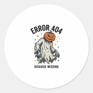 Adesivo Fantasia de Abóbora Fantasma Erro 404 de Halloween