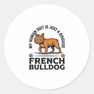Adesivo Fantasia de Abóbora para Bulldog Francês de Hallow