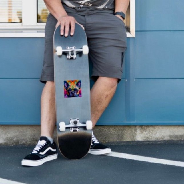 Adesivo Fantasia de aniversário do Frenchie (Criador carregado)