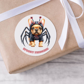 Adesivo Fantasia de Aranha Frenchie Pup Halloween