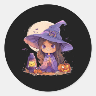 Adesivo Fantasia de Bruxa Halloween Abóbora Assustador Fel