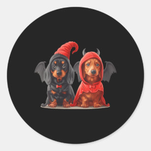 Adesivo Fantasia de Diabo para Cachorros Dachshund Feminin