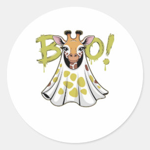 Adesivo Fantasia de Fantasma de Girafa Fofa com BOO! Camis