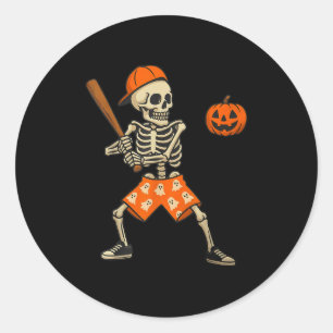 Adesivo Fantasia de Halloween de Esqueleto de Beisebol Eng