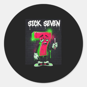 Adesivo Fantasia de Halloween do Meme Sick Seven 67 Divers