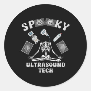 Adesivo Fantasia de Halloween do Skeleton Tech Ultrasound