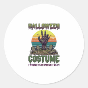 Adesivo Fantasia de Halloween Mão de Zumbi Lápides do Cemi