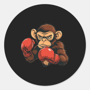 Adesivo Fantasia de Macaco de Boxe Legal