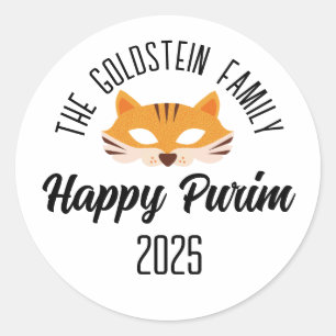 Adesivo fantasia de mascarada de máscara de Raposa Purim